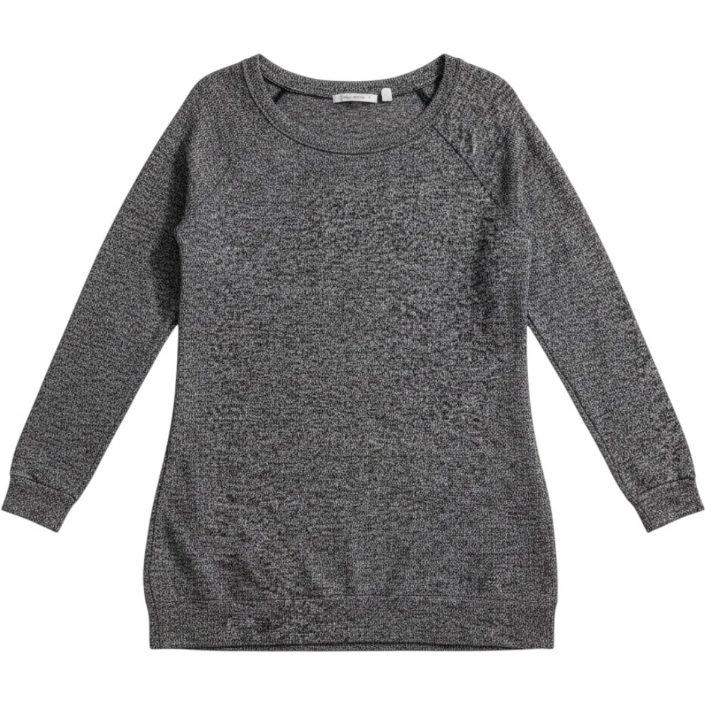 Athleta Tunic Sweater Gray S Women Raglan Long Sleeve Space Dye Knit